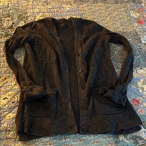 Abercrombie & Fitch Charcoal Knit Cardigan